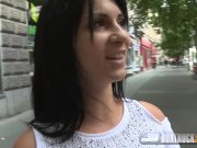 Amazing Naomie sucks a huge cock on her knees 2/16