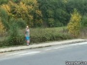 Granny is picked up and doggystyled 1/16