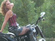 Naughty brunette loves her boyfriend's new ride 8/16