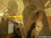 Mature fatty gets picked up and doggy-fucked 3/16