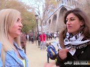 Hot Julia Roco and Sicilia Play with a Realistic Dildo in Public 2/16