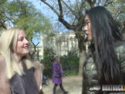 Hot Sicilia Surprises Tourist Katana with Public Lesbian Sex 3/16