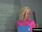Blonde Amazon Puma Swede Gives Alicia Alighatti ATM Class! 2/16