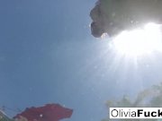 Olivia Austin in the pool 2/16