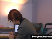 Hot Office Temp Penny Pax Stays Late to Masturbate For You! 2/16