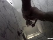 London Keyes takes a shower