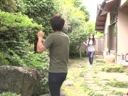 Busty milf Rie Tachikawa tries young cock in her furry pussy 3/16