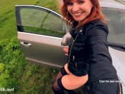 Jeny Smith public nudity on the road 13/16