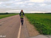 Jeny Smith public nudity on the road 8/16