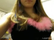 Petite blonde teen enjoys stripping her outfit 1/16