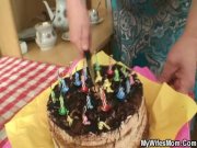 Fat mother-in-law rides his cheating cock 3/16