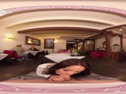 VRBangers - Public Sex with Two Babes in Caffe 7/16