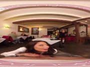 VRBangers - Public Sex with Two Babes in Caffe 8/16