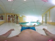 VRBangers - Five Hot Russian Girls Share One Cock 2/16