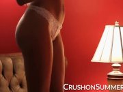 CrushGirls - Summer Brielle strips and rubs her pussy 3/16