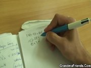 Granny threesome sex in the classroom 2/16