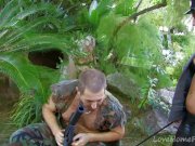 Exotic Guerilla Babe Getting Pounded In The Jungle 1/16