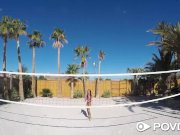 POVD Backyard badminton massage anal fuck with busty Anissa Kate 1/16