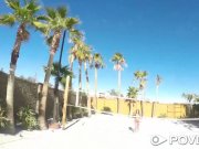 POVD Backyard badminton massage anal fuck with busty Anissa Kate 2/16