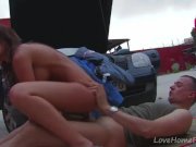 Curvy Brunette Fucked Hard In The Car 12/16