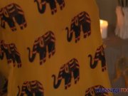 Massage Rooms Hot Thai masseuse takes hard cock in her pierced pussy 1/16