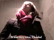 Naughty Babe goes with Stranger for Toilet Blowjob while shopping 15/16