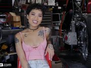 BANG Confessions: Honey Gold Quivers As She Cums On A Motorcycle 3/16