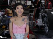 BANG Confessions: Honey Gold Quivers As She Cums On A Motorcycle 7/16