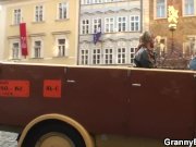 Old granny in stockings rides stranger's cock 2/16