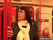 He picks up and fucks huge-boobs old woman 1/16