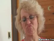 Wife finds old mother riding her man's cock 11/16