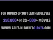 Smoking leather clad blonde Mistress in gloves and boots fetish domination 1/16