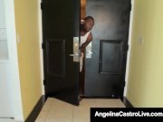 Cuba's #1 Export Angelina Castro & Sara Jay Blow Real Fans! 2/16