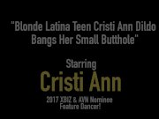 Blonde Latina Teen Cristi Ann Dildo Bangs Her Small Butthole 1/16