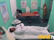 Fake Hospital Sweet blonde Russian eats docs cum after doggystyle fucking 1/16
