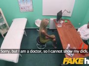 Fake Hospital Sweet blonde Russian eats docs cum after doggystyle fucking 4/16