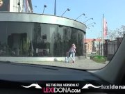 Lexi Dona and Gina Gerson play naked in a moving car 7/16