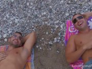 Pretty Brunette Craves A Cock At Each End 1/16