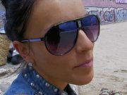 Curvy Tattooed Beach Babe Takes It Outside 1/16