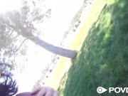 POVD Flexible brunette Kylie Quinn fucked after football in the park 5/16