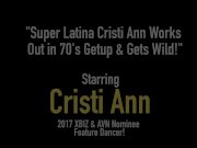 Super Latina Cristi Ann Works Out in 70's Getup & Gets Wild! 1/16