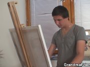 Old granny and boys teen threesome 2/16