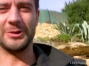 Lucky Guy Bangs Two Exotic Beauties On Beach 1/16