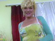 OldNannY Blonde Mature Solo Titplay and Fingering 4/16
