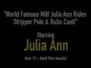 World Famous Milf Julia Ann Rides Stripper Pole & Rubs Cunt! 1/16