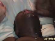 chubby african babes first threesome orgy 13/16