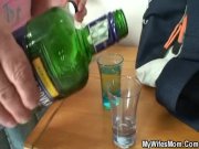 Blonde granny in white lingerie pleases son-in-law 6/16