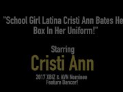 School Girl Latina Cristi Ann Bates Her Box In Her Uniform! 1/16