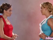 Twistys - Cherie DeVille and Cassidy Kleiny kiss for the photoshoot 4/16