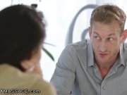 Brenna Sparks Offers Boss a Massage to get Hired! 1/16